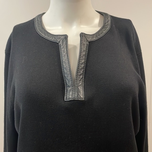 Geoffrey Beene Sport Black knit  Sweater SzXL - Picture 3 of 11